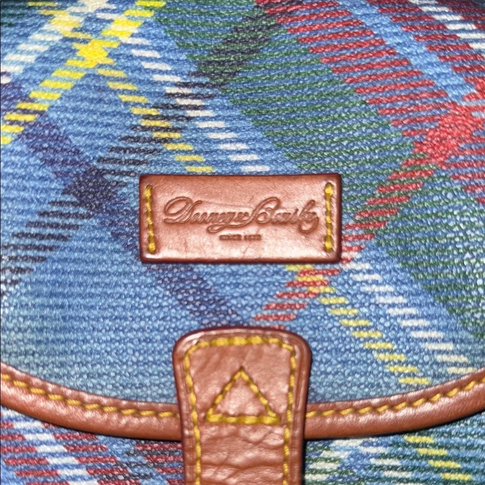 Dooney & Bourke Vintage Plaid Mini Crossbody Bag - Blue and Green - Picture 2 of 10